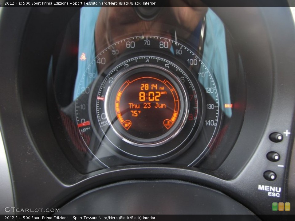 Sport Tessuto Nero/Nero (Black/Black) Interior Gauges for the 2012 Fiat 500 Sport Prima Edizione #50897377