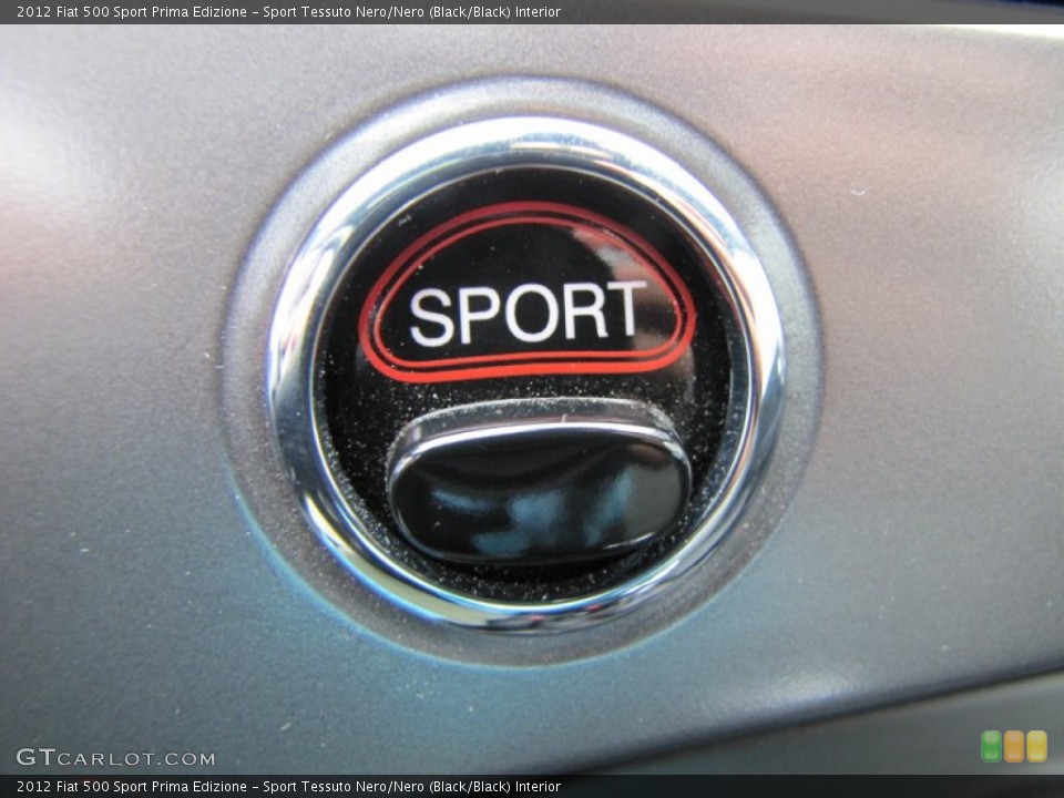 Sport Tessuto Nero/Nero (Black/Black) Interior Controls for the 2012 Fiat 500 Sport Prima Edizione #50897449