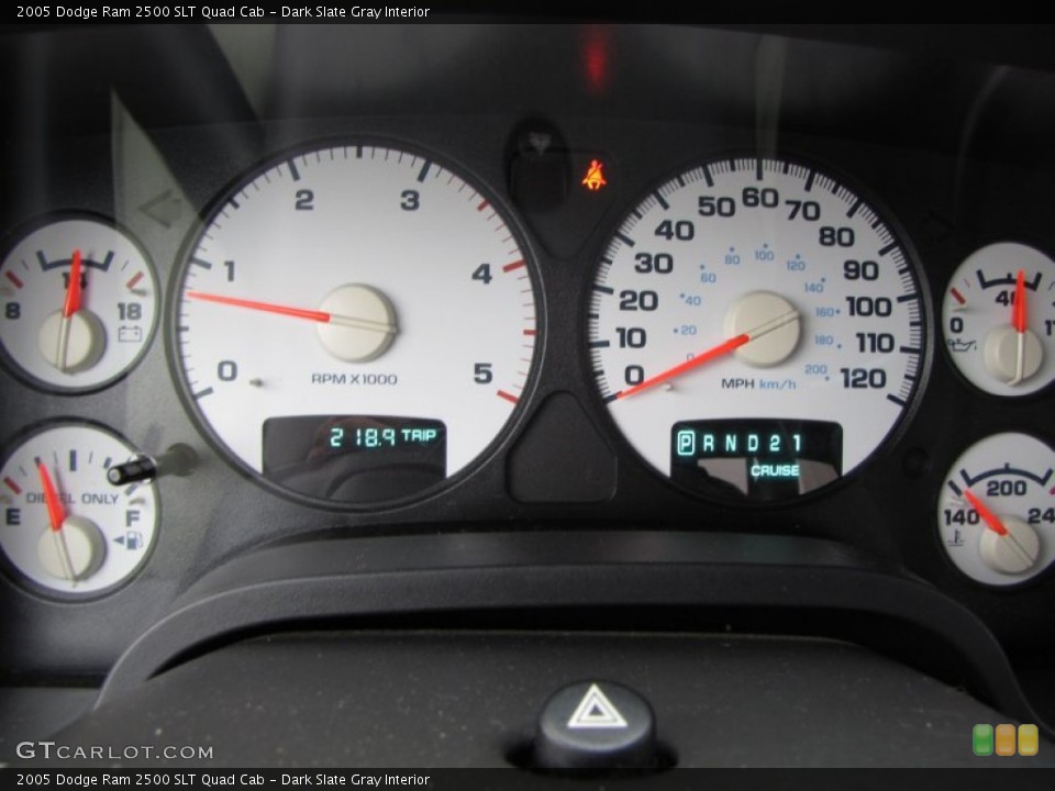 Dark Slate Gray Interior Gauges for the 2005 Dodge Ram 2500 SLT Quad Cab #50900158