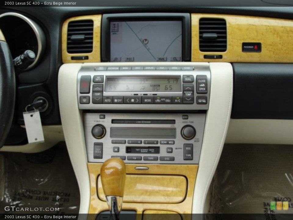 Ecru Beige Interior Navigation for the 2003 Lexus SC 430 #50903806