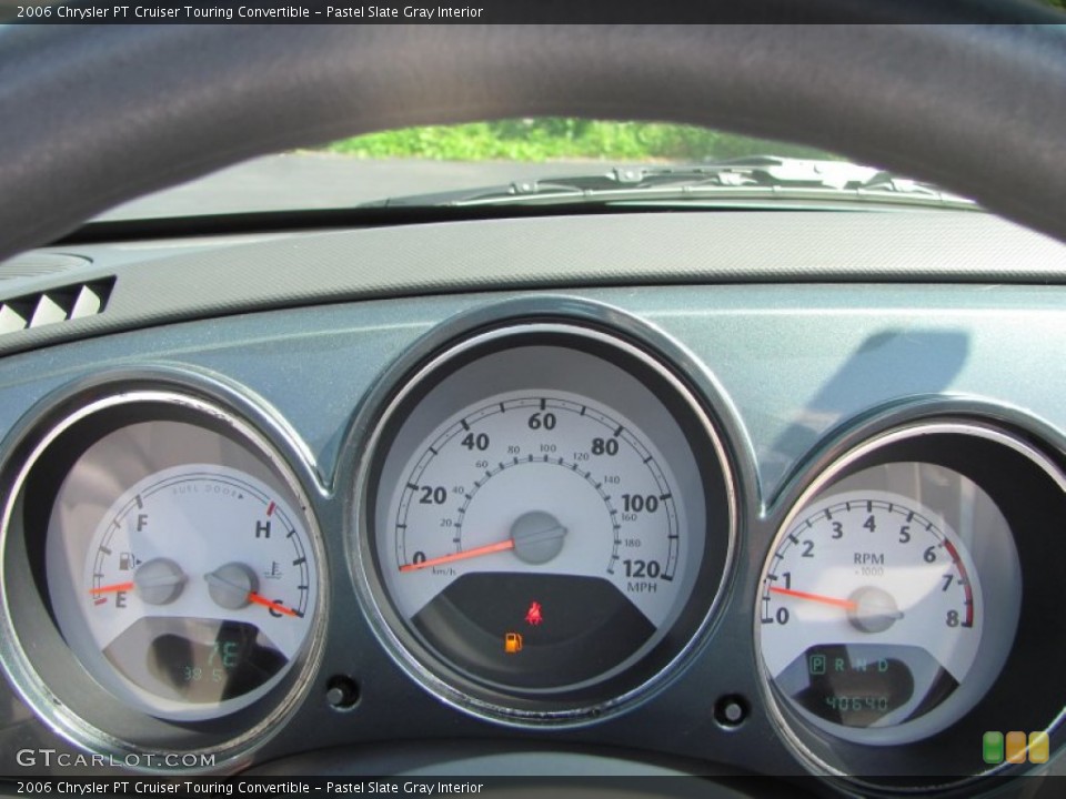 Pastel Slate Gray Interior Gauges for the 2006 Chrysler PT Cruiser Touring Convertible #50905015