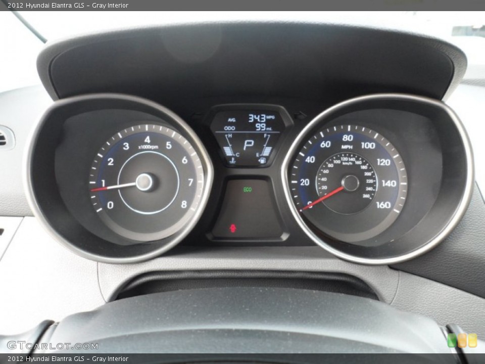 Gray Interior Gauges for the 2012 Hyundai Elantra GLS #50910184