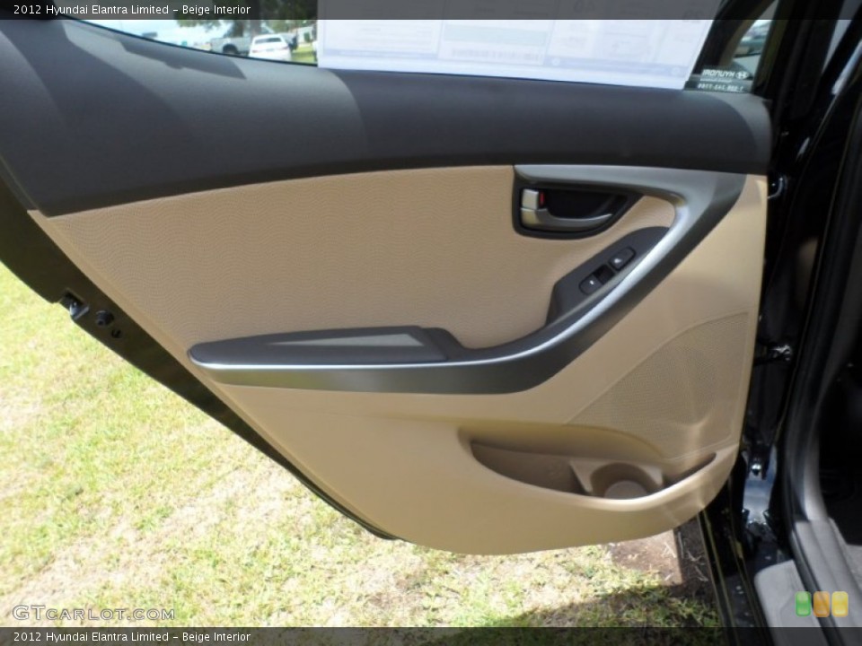 Beige Interior Door Panel for the 2012 Hyundai Elantra Limited #50910376