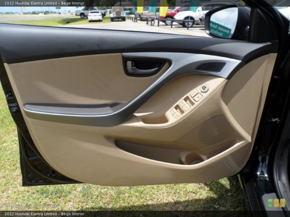 Beige Interior Door Panel for the 2012 Hyundai Elantra Limited #50910397