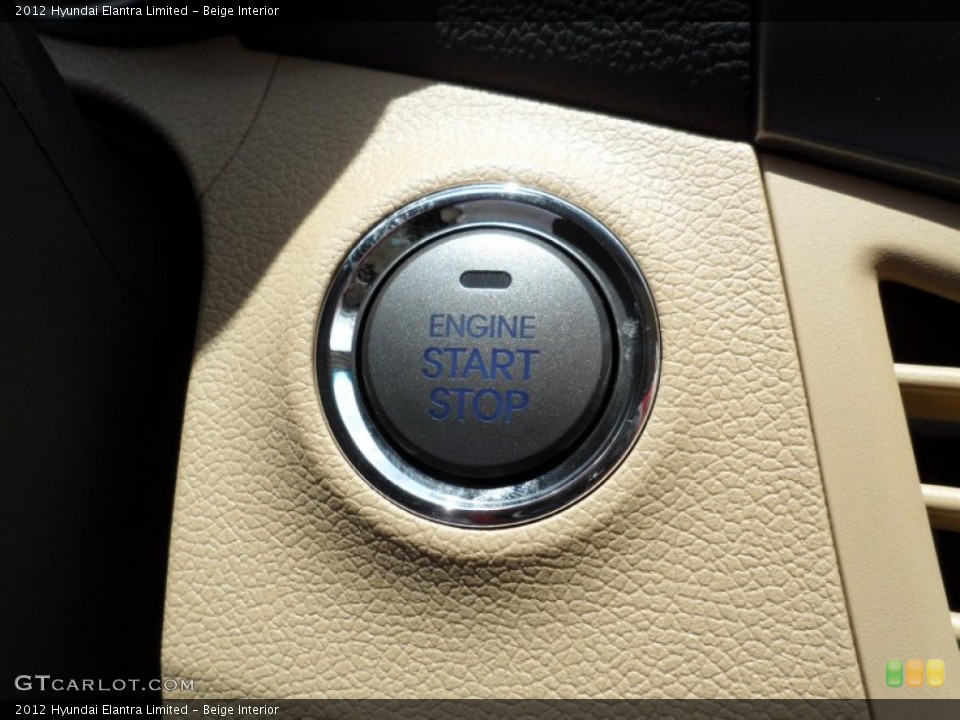 Beige Interior Controls for the 2012 Hyundai Elantra Limited #50910496
