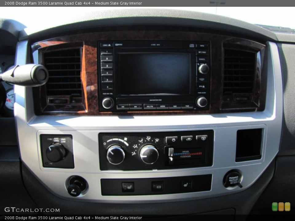 Medium Slate Gray Interior Controls for the 2008 Dodge Ram 3500 Laramie Quad Cab 4x4 #50911477