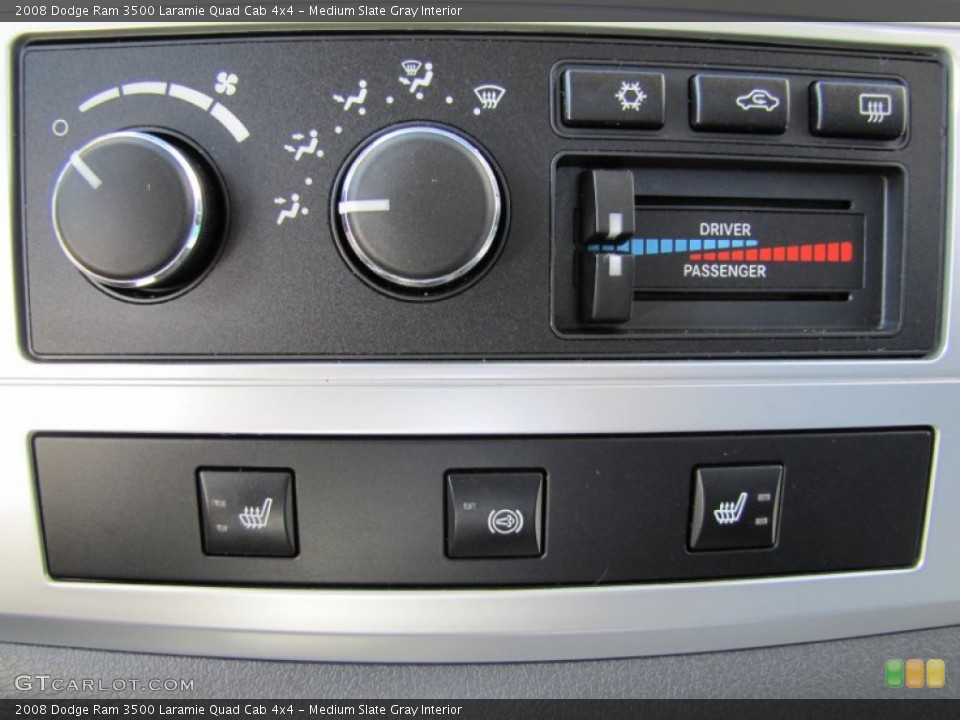 Medium Slate Gray Interior Controls for the 2008 Dodge Ram 3500 Laramie Quad Cab 4x4 #50911483