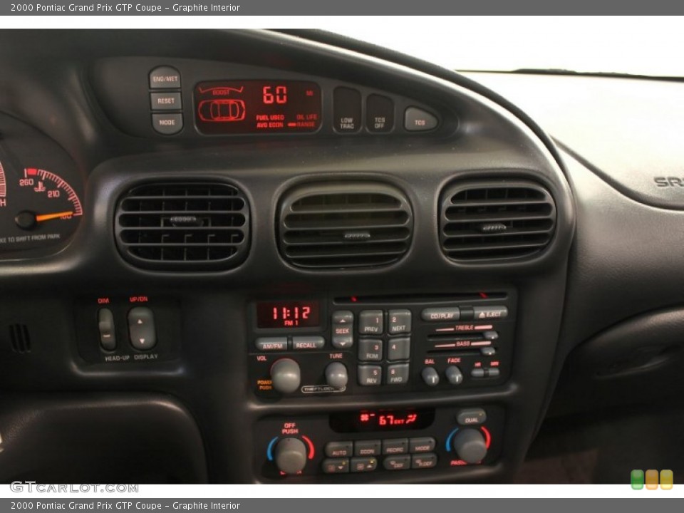 Graphite Interior Controls for the 2000 Pontiac Grand Prix GTP Coupe #50912853