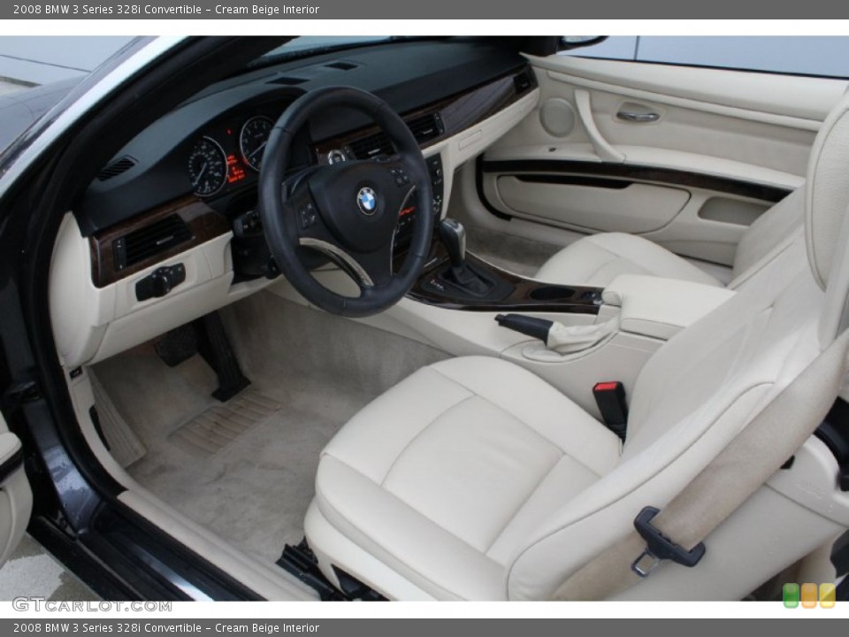 Cream Beige Interior Photo for the 2008 BMW 3 Series 328i Convertible #50913726