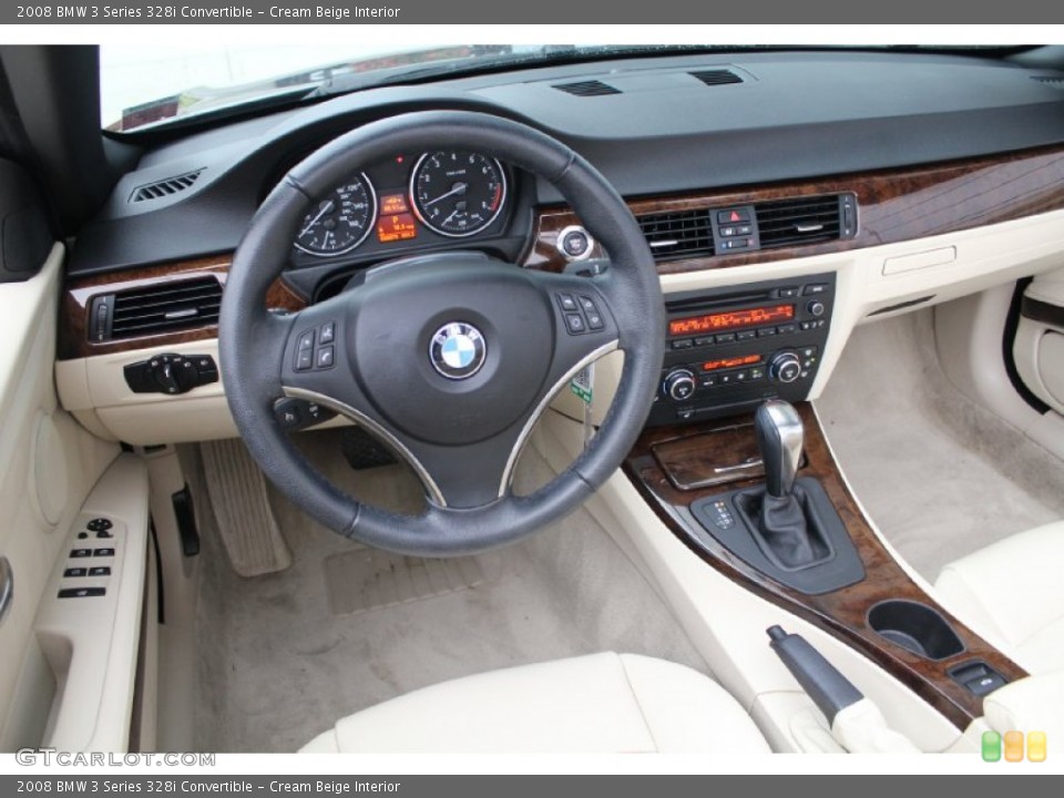 Cream Beige Interior Dashboard for the 2008 BMW 3 Series 328i Convertible #50913741