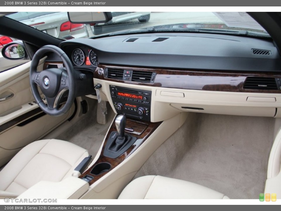 Cream Beige Interior Dashboard for the 2008 BMW 3 Series 328i Convertible #50913756