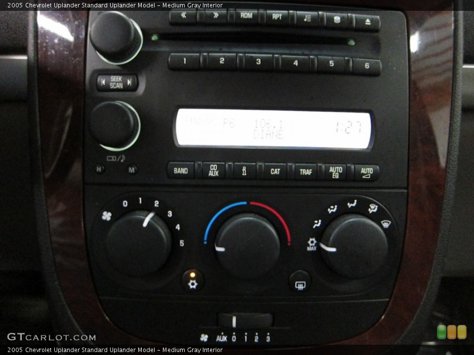 Medium Gray Interior Controls for the 2005 Chevrolet Uplander  #50914158