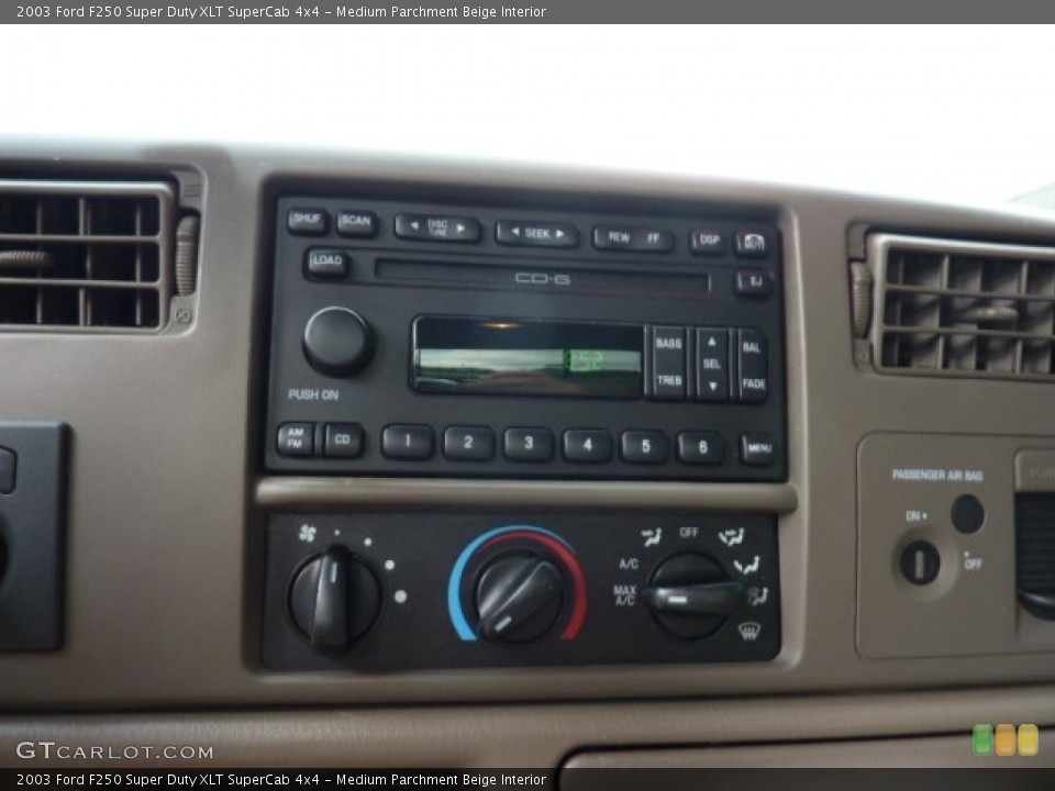 Medium Parchment Beige Interior Controls for the 2003 Ford F250 Super Duty XLT SuperCab 4x4 #50914467