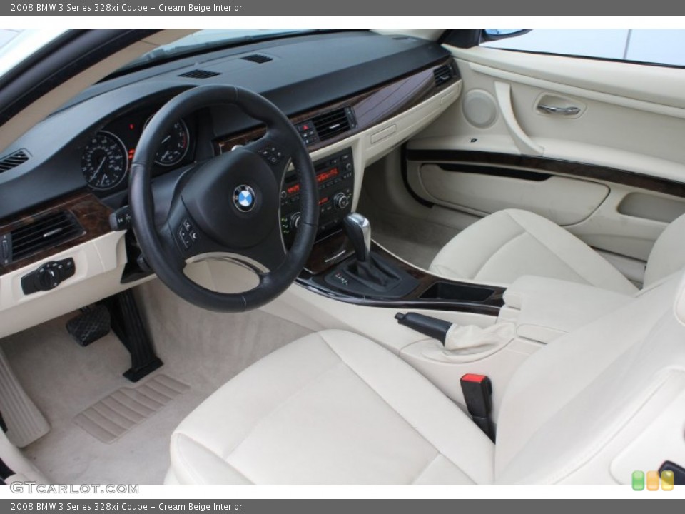 Cream Beige Interior Prime Interior for the 2008 BMW 3 Series 328xi Coupe #50914701