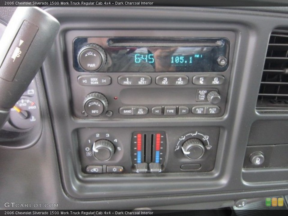 Dark Charcoal Interior Controls for the 2006 Chevrolet Silverado 1500 Work Truck Regular Cab 4x4 #50916663