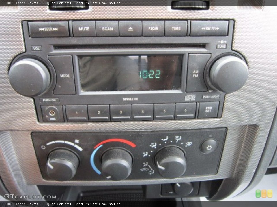 Medium Slate Gray Interior Controls for the 2007 Dodge Dakota SLT Quad Cab 4x4 #50919228