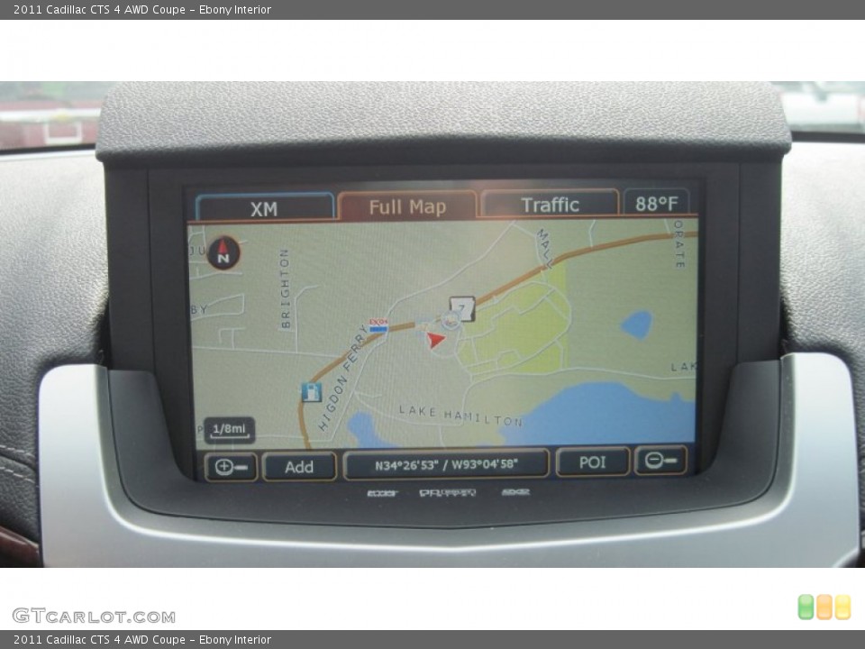 Ebony Interior Navigation for the 2011 Cadillac CTS 4 AWD Coupe #50919426