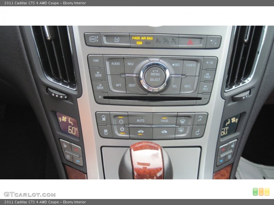 Ebony Interior Controls for the 2011 Cadillac CTS 4 AWD Coupe #50919465