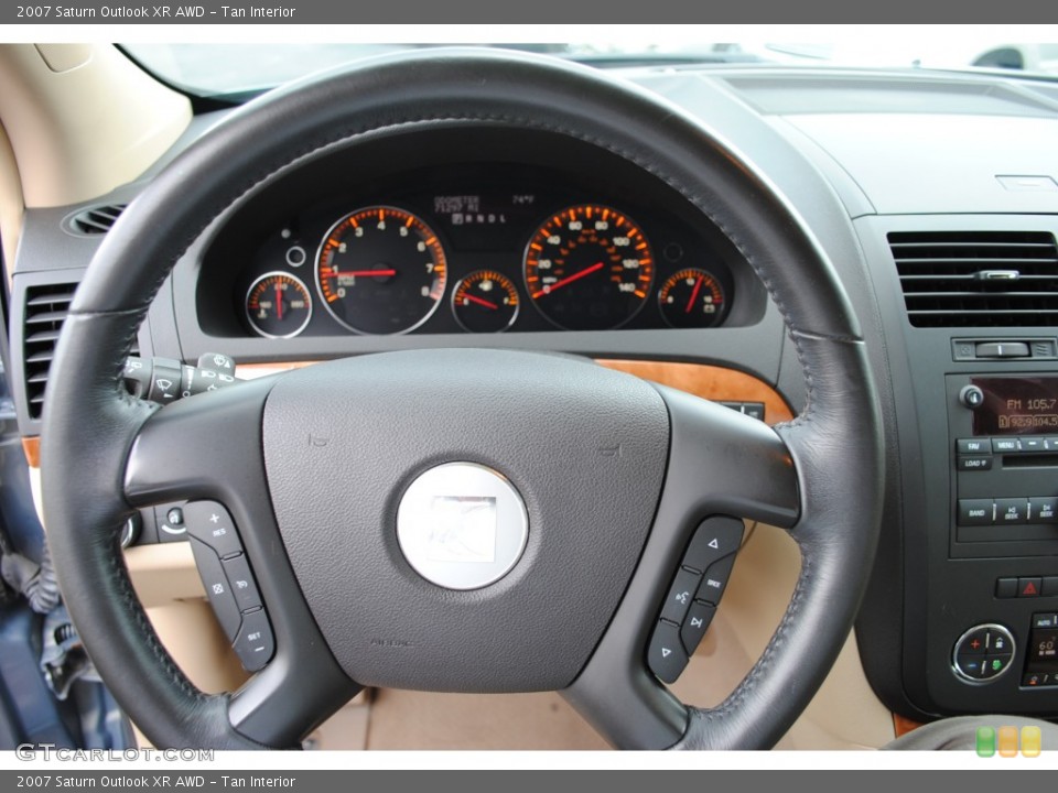 Tan Interior Steering Wheel for the 2007 Saturn Outlook XR AWD #50920320
