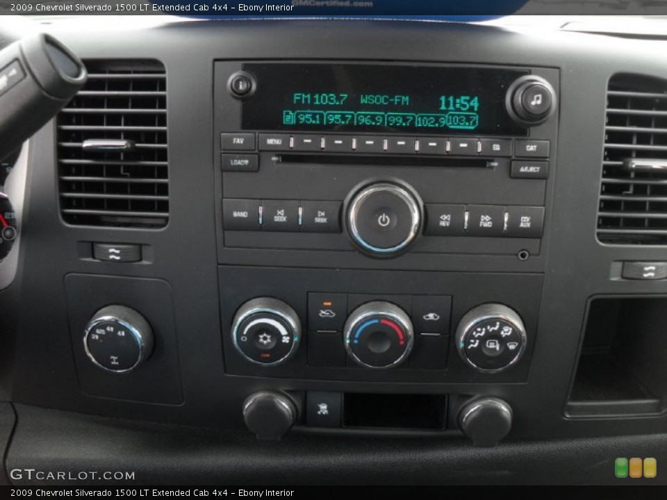 Ebony Interior Controls for the 2009 Chevrolet Silverado 1500 LT Extended Cab 4x4 #50921319