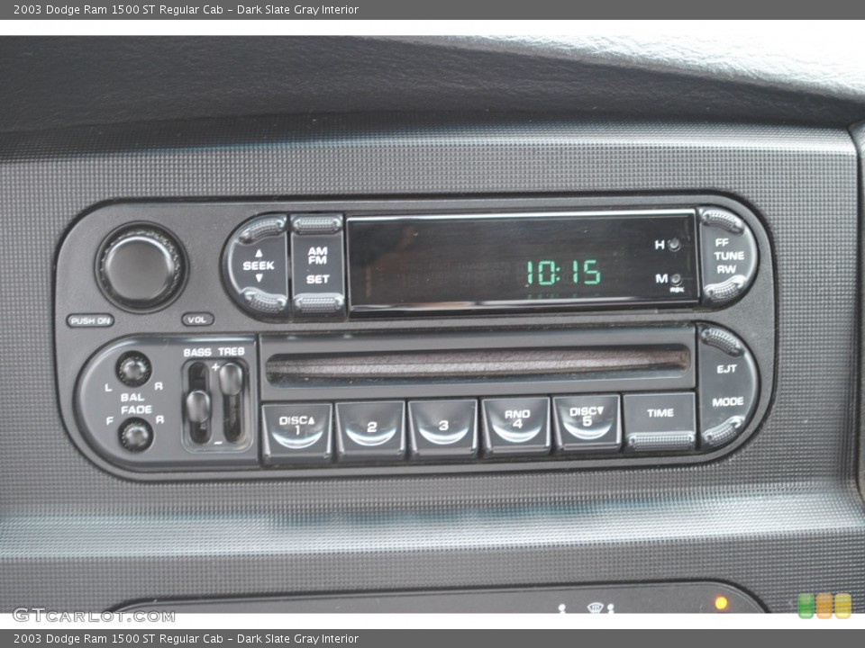 Dark Slate Gray Interior Controls for the 2003 Dodge Ram 1500 ST Regular Cab #50922114