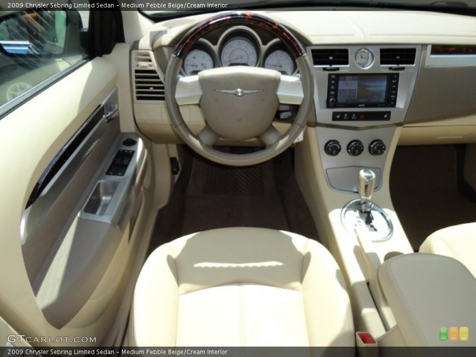 Medium Pebble Beige/Cream Interior Dashboard for the 2009 Chrysler Sebring Limited Sedan #50922549