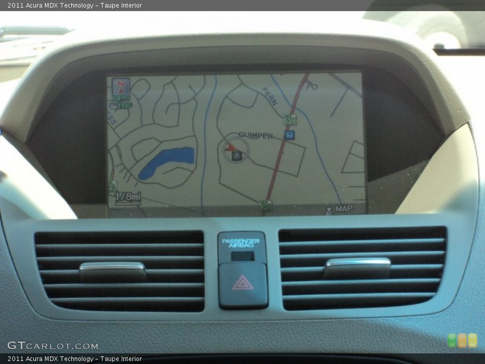 Taupe Interior Navigation for the 2011 Acura MDX Technology #50922873