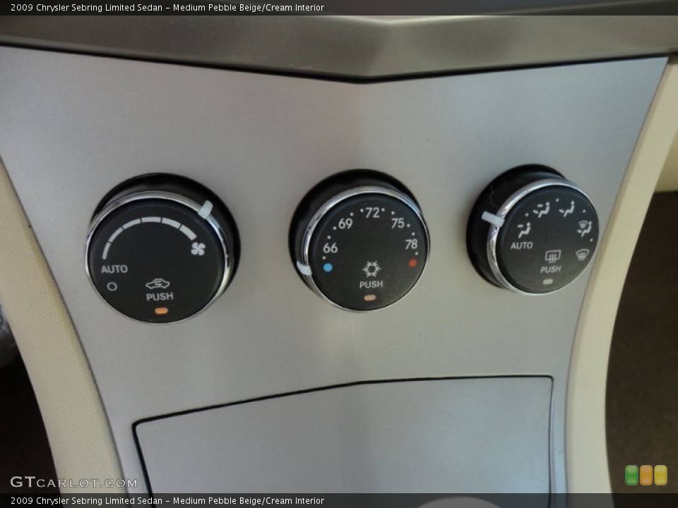 Medium Pebble Beige/Cream Interior Controls for the 2009 Chrysler Sebring Limited Sedan #50922876