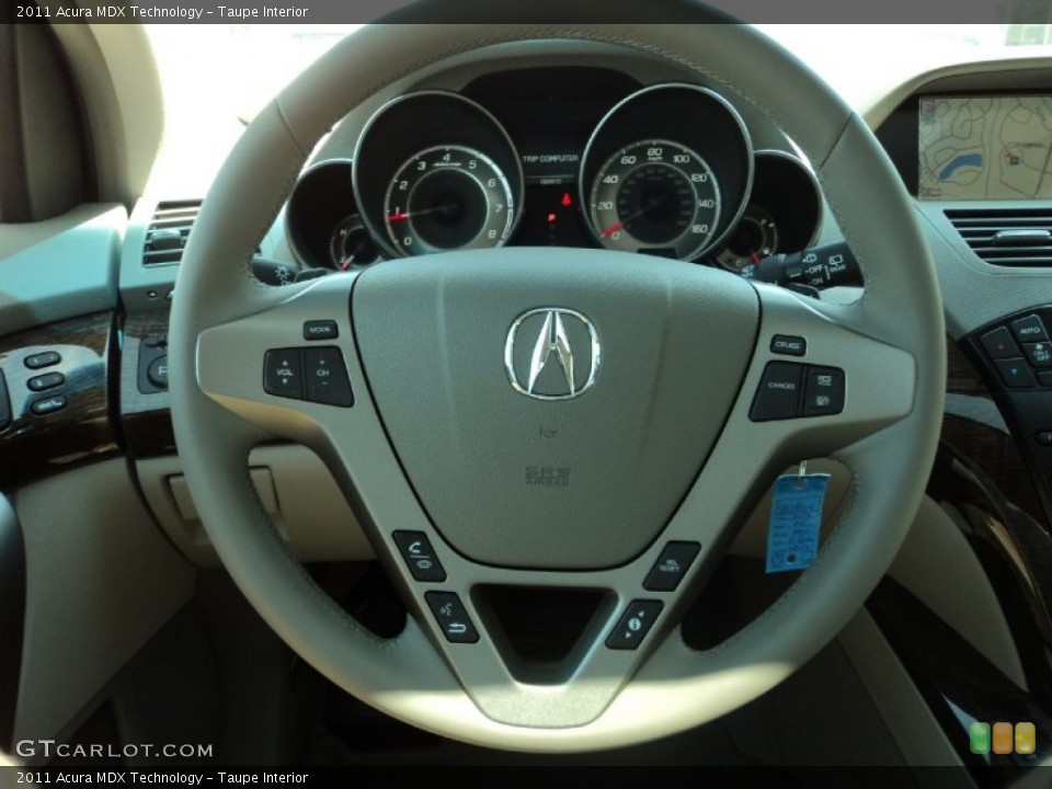Taupe Interior Steering Wheel for the 2011 Acura MDX Technology #50922933