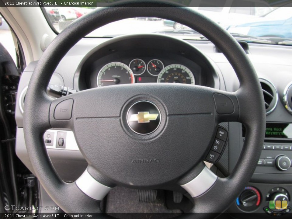 Charcoal Interior Steering Wheel for the 2011 Chevrolet Aveo Aveo5 LT #50923170