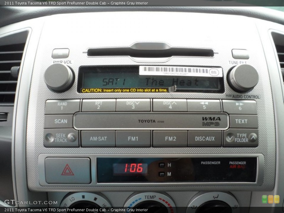Graphite Gray Interior Controls for the 2011 Toyota Tacoma V6 TRD Sport PreRunner Double Cab #50923380