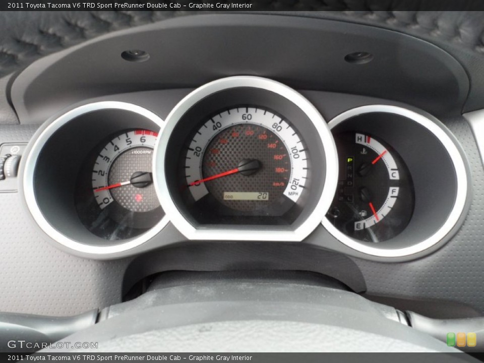 Graphite Gray Interior Gauges for the 2011 Toyota Tacoma V6 TRD Sport PreRunner Double Cab #50923452