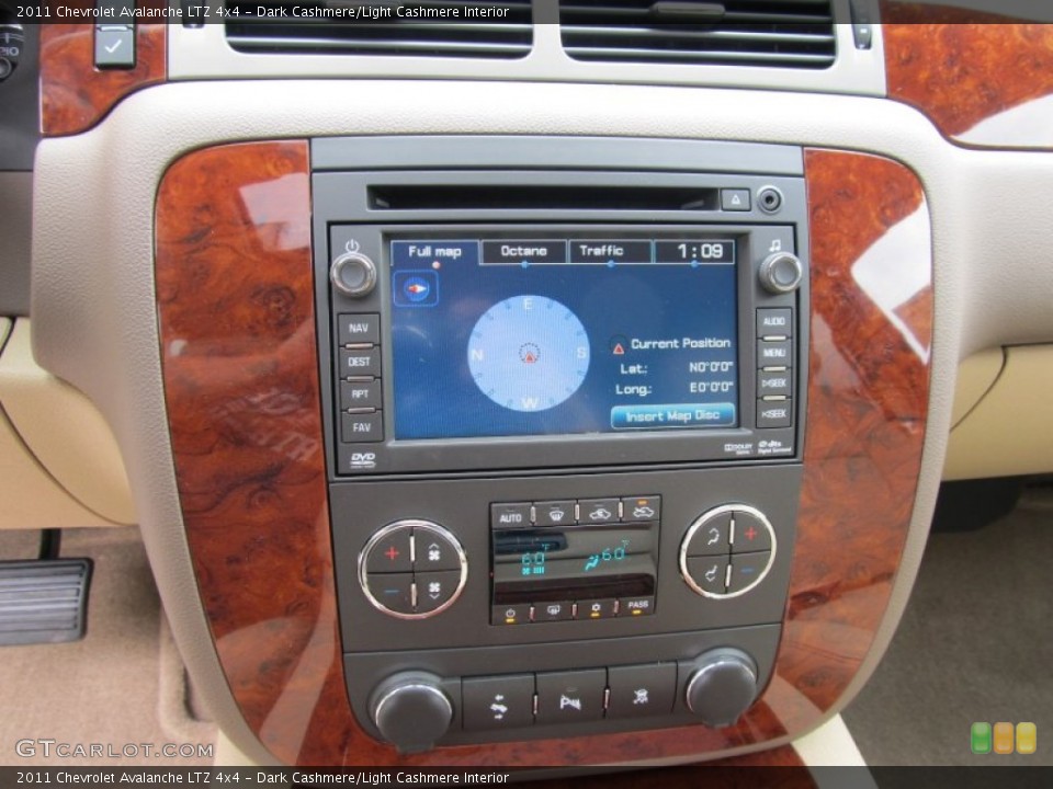 Dark Cashmere/Light Cashmere Interior Controls for the 2011 Chevrolet Avalanche LTZ 4x4 #50924316