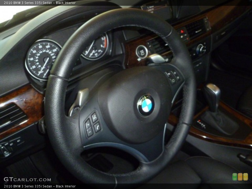 Black Interior Steering Wheel for the 2010 BMW 3 Series 335i Sedan #50929086