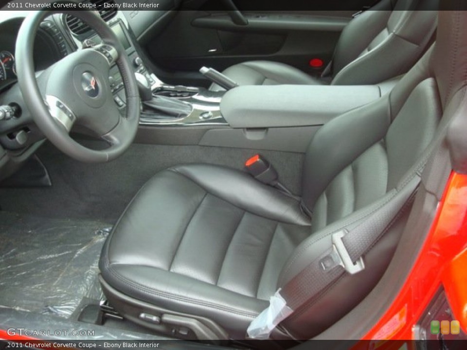 Ebony Black Interior Photo for the 2011 Chevrolet Corvette Coupe #50929200