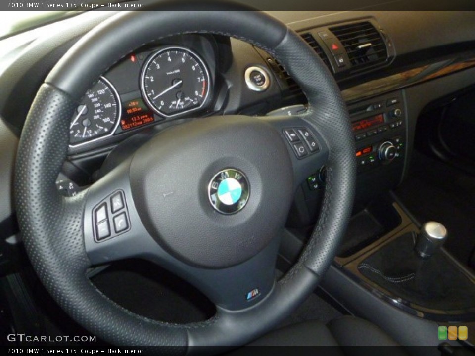 Black Interior Steering Wheel for the 2010 BMW 1 Series 135i Coupe #50929785