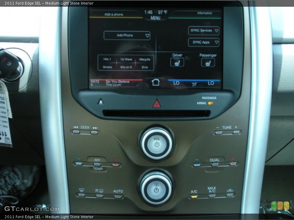 Medium Light Stone Interior Controls for the 2011 Ford Edge SEL #50930454