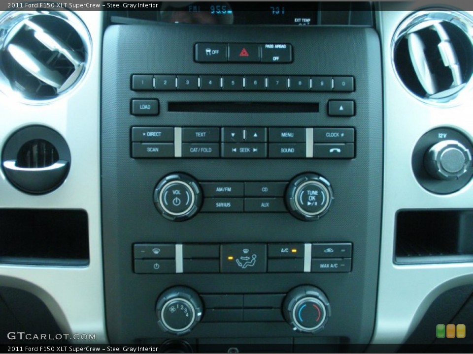 Steel Gray Interior Controls for the 2011 Ford F150 XLT SuperCrew #50930814