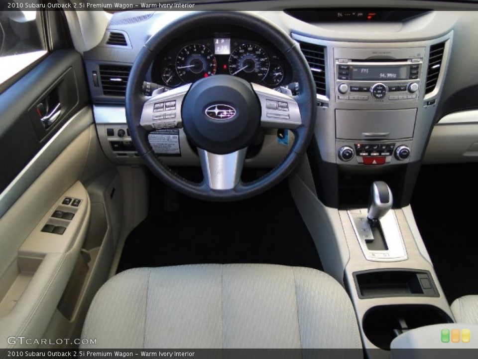 Warm Ivory Interior Dashboard for the 2010 Subaru Outback 2.5i Premium Wagon #50932353
