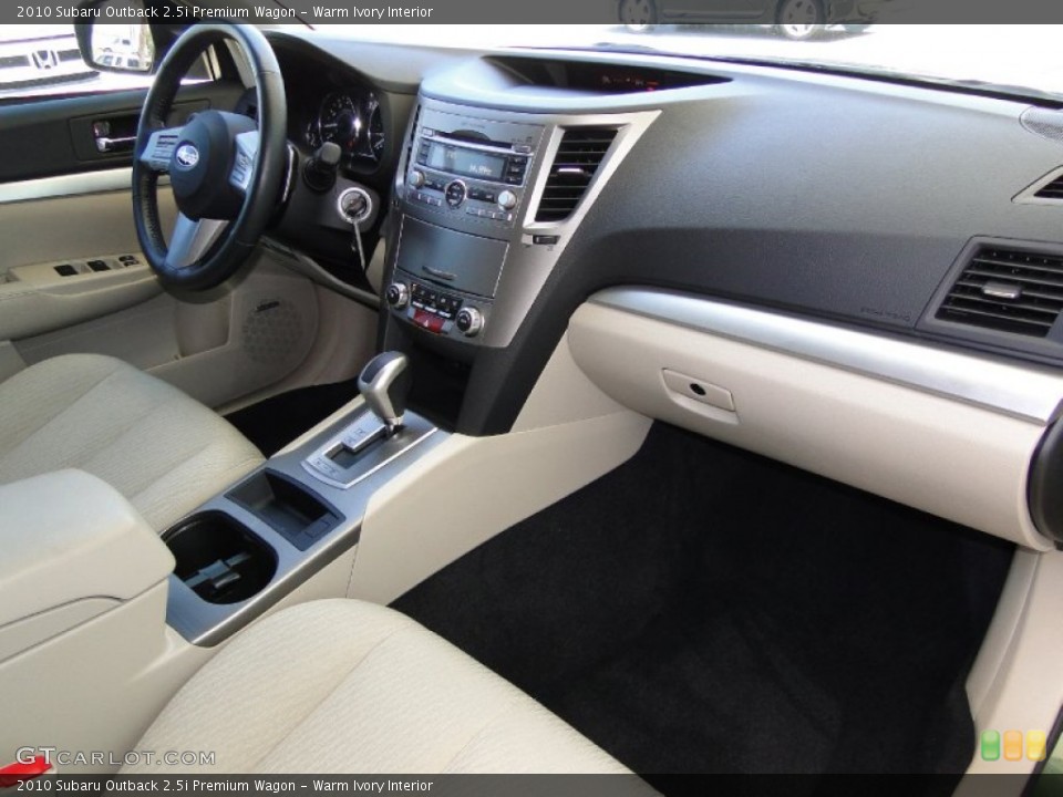 Warm Ivory Interior Dashboard for the 2010 Subaru Outback 2.5i Premium Wagon #50932425