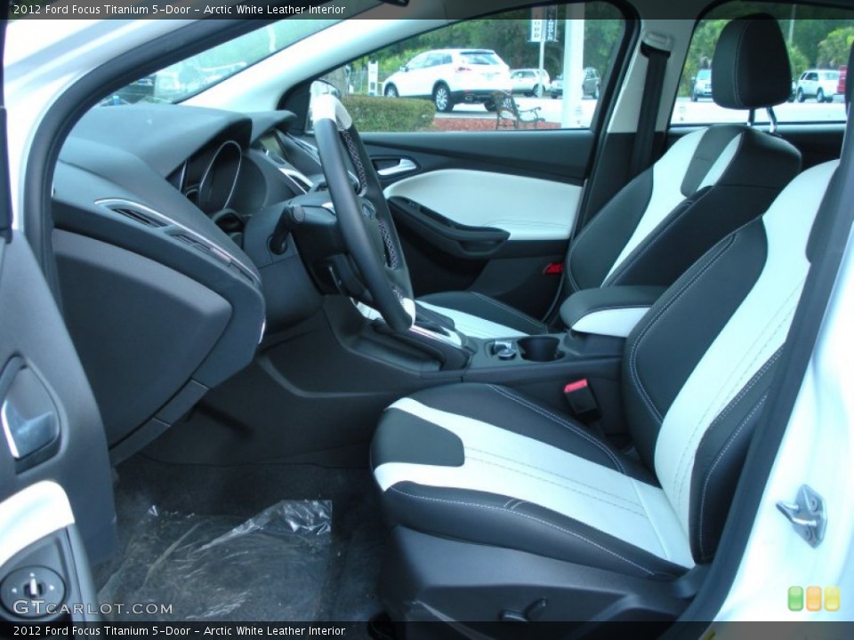 Arctic White Leather Interior Photo for the 2012 Ford Focus Titanium 5-Door #50933121