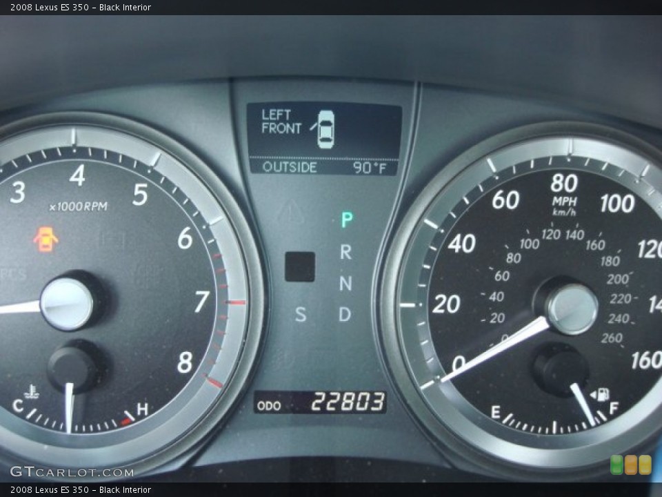 Black Interior Gauges for the 2008 Lexus ES 350 #50936280