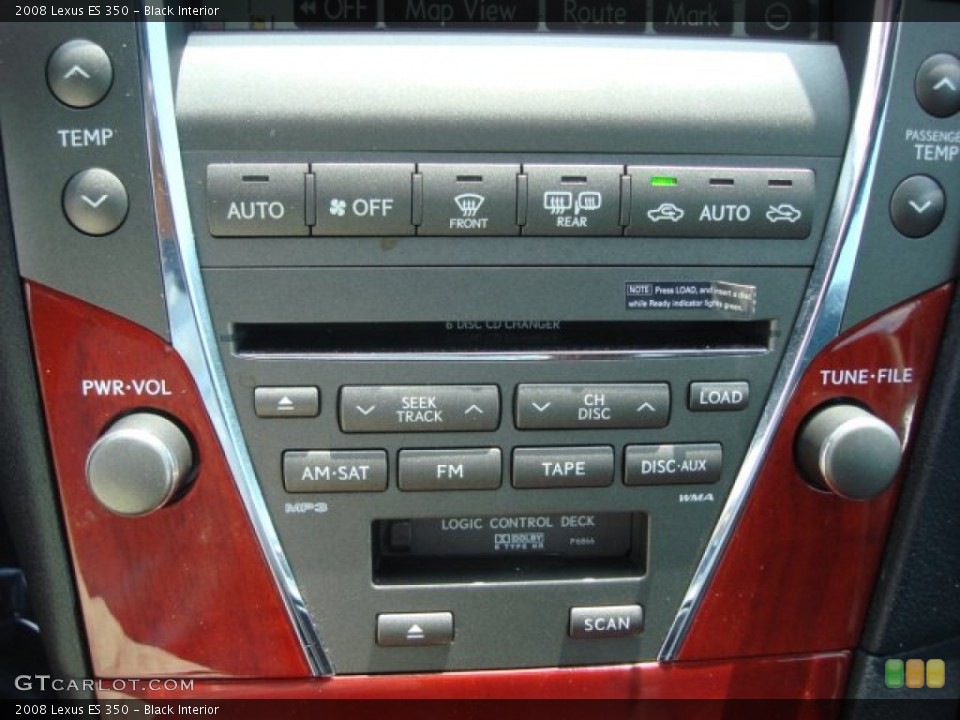 Black Interior Controls for the 2008 Lexus ES 350 #50936334