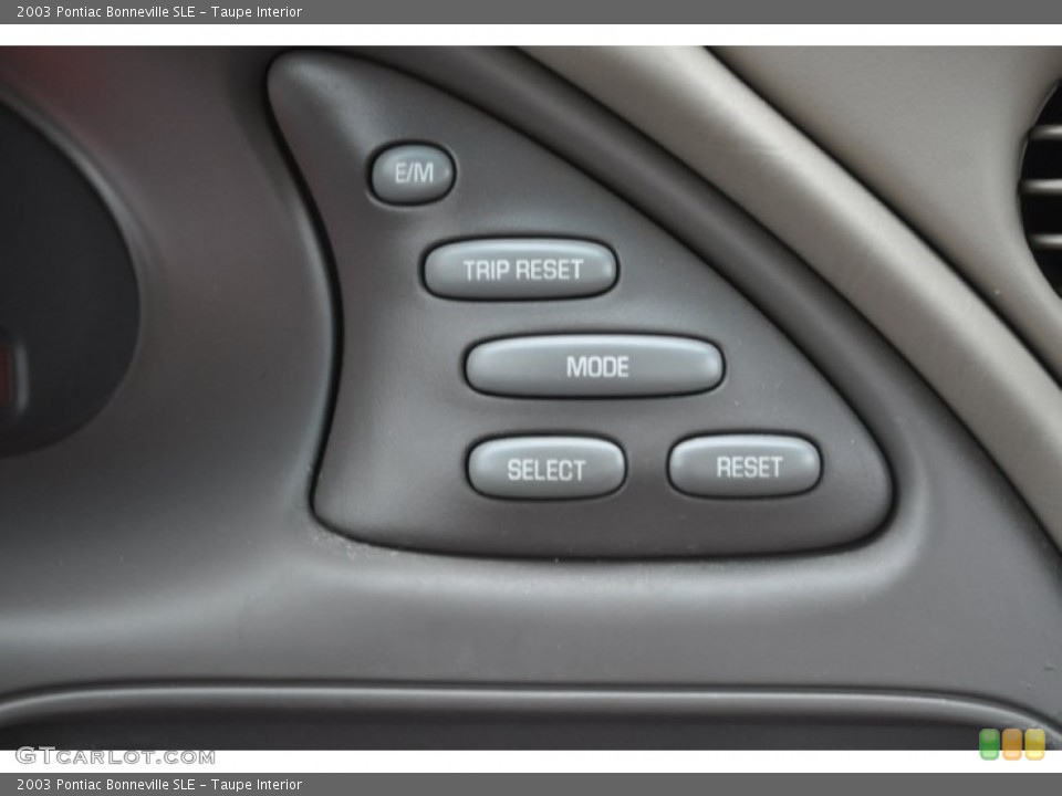 Taupe Interior Controls for the 2003 Pontiac Bonneville SLE #50938839
