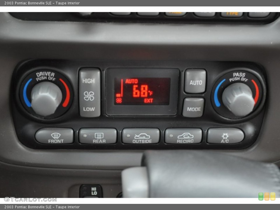 Taupe Interior Controls for the 2003 Pontiac Bonneville SLE #50938854