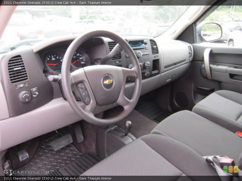 Dark Titanium Interior Prime Interior for the 2011 Chevrolet Silverado 1500 LS Crew Cab 4x4 #50940687