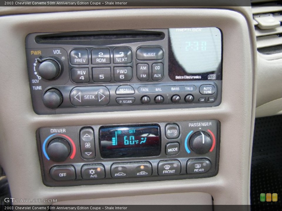Shale Interior Controls for the 2003 Chevrolet Corvette 50th Anniversary Edition Coupe #50940723