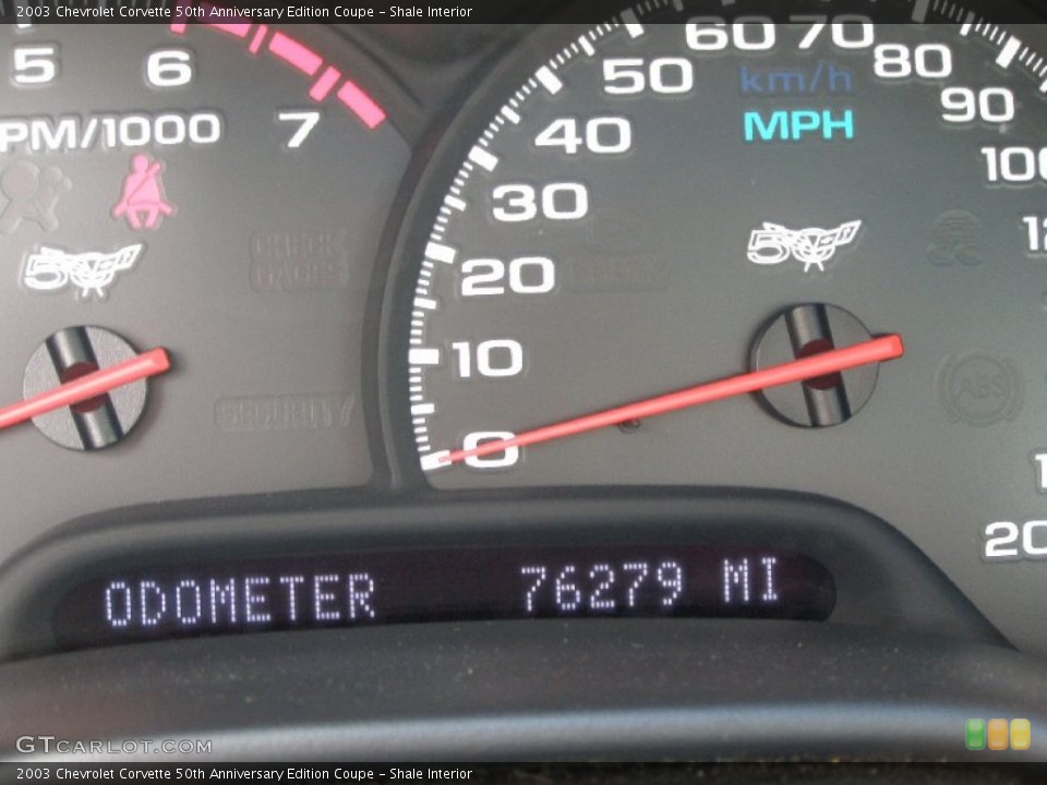 Shale Interior Gauges for the 2003 Chevrolet Corvette 50th Anniversary Edition Coupe #50940771