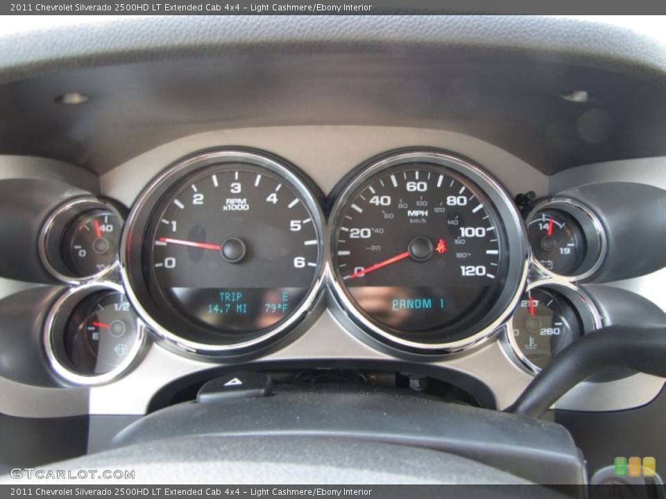 Light Cashmere/Ebony Interior Gauges for the 2011 Chevrolet Silverado 2500HD LT Extended Cab 4x4 #50941689