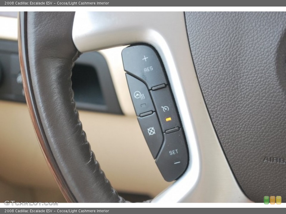 Cocoa/Light Cashmere Interior Controls for the 2008 Cadillac Escalade ESV #50946540